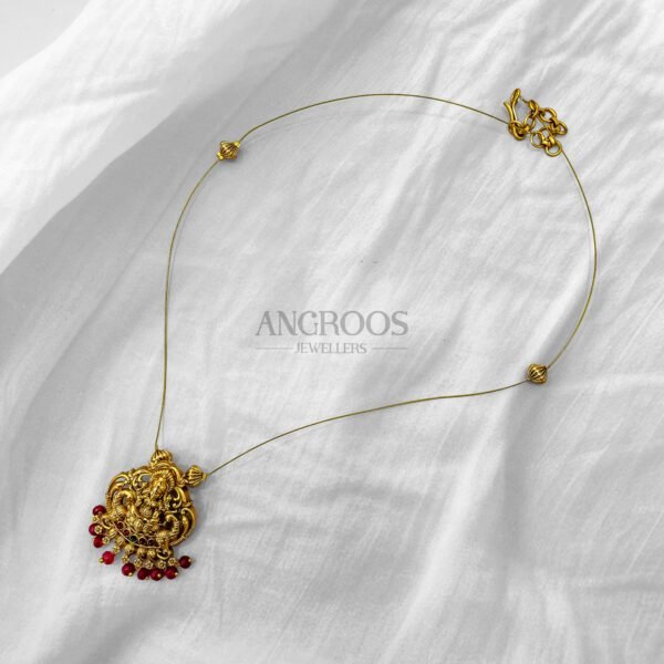 Divine Lakshmi Pendant Necklace Set – Traditional Elegance - Image 2
