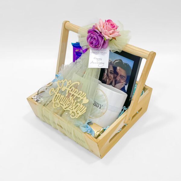 Romantic Anniversary Gift Tray – Sweet & Thoughtful Elegance - Image 2