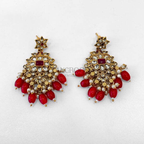 Regal Ruby Pearl Necklace Set - Ultimate Bridal Luxury - Image 3