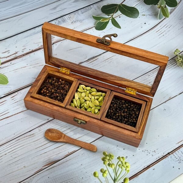 Wooden Spice Box