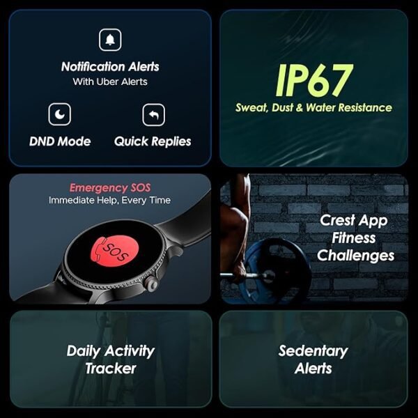 boAt Lunar Discovery w/ 1.39" (3.5 cm) HD Display, Turn-by-Turn Navigation, DIY Watch Face Studio, Bluetooth Calling, Emergency SOS - Image 4