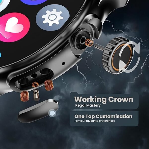 Boult Newly Launched Crown R Pro Smart Watch 1.43''HD AMOLED, Bluetooth Calling, Working Crown, Zinc Alloy Frame - Image 4
