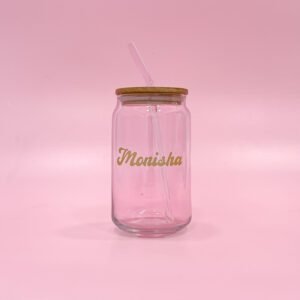 Sipper jar with straw 