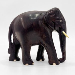 Wooden Elephant Figurine