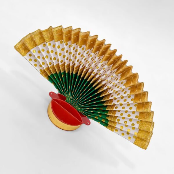 Elegant Kerala Thirudayada – Green & Gold Temple Ornament - Image 2