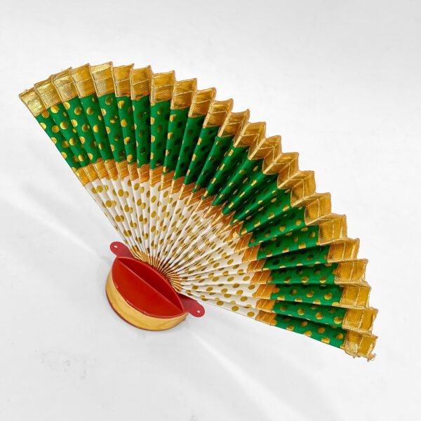 Gold and Green Thirudayada - 7 Inch | Traditional Kerala Temple Decor - Image 3