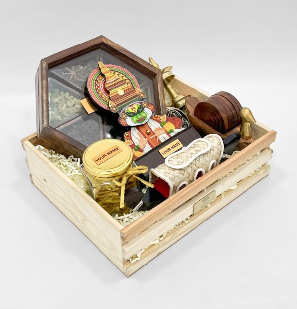 Kerala Heritage Gift Tray – Traditional Souvenirs & Snacks Hamper - Image 2