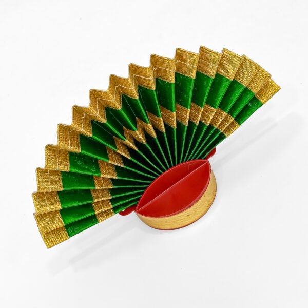 Elegant Green and Gold Thirudayada – Traditional Kerala Temple Decor - Image 3
