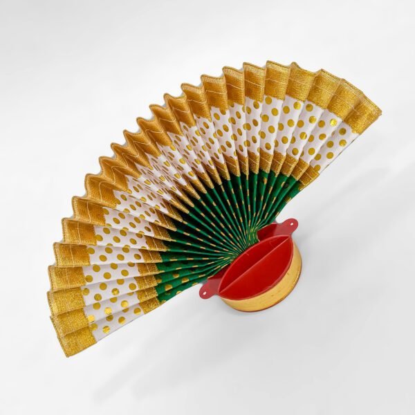 Elegant Kerala Thirudayada – Green & Gold Temple Ornament - Image 3