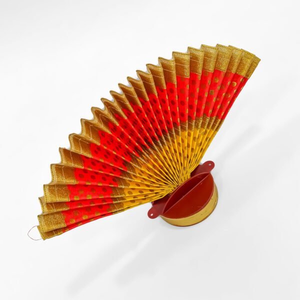 Red and Yellow Thirudayada – Kerala Temple Festival Décor (7 Inch) - Image 3