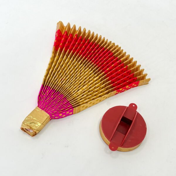 Exquisite Red and Gold Thirudayada – Premium Kerala Temple Decor (9 Inch) - Image 4