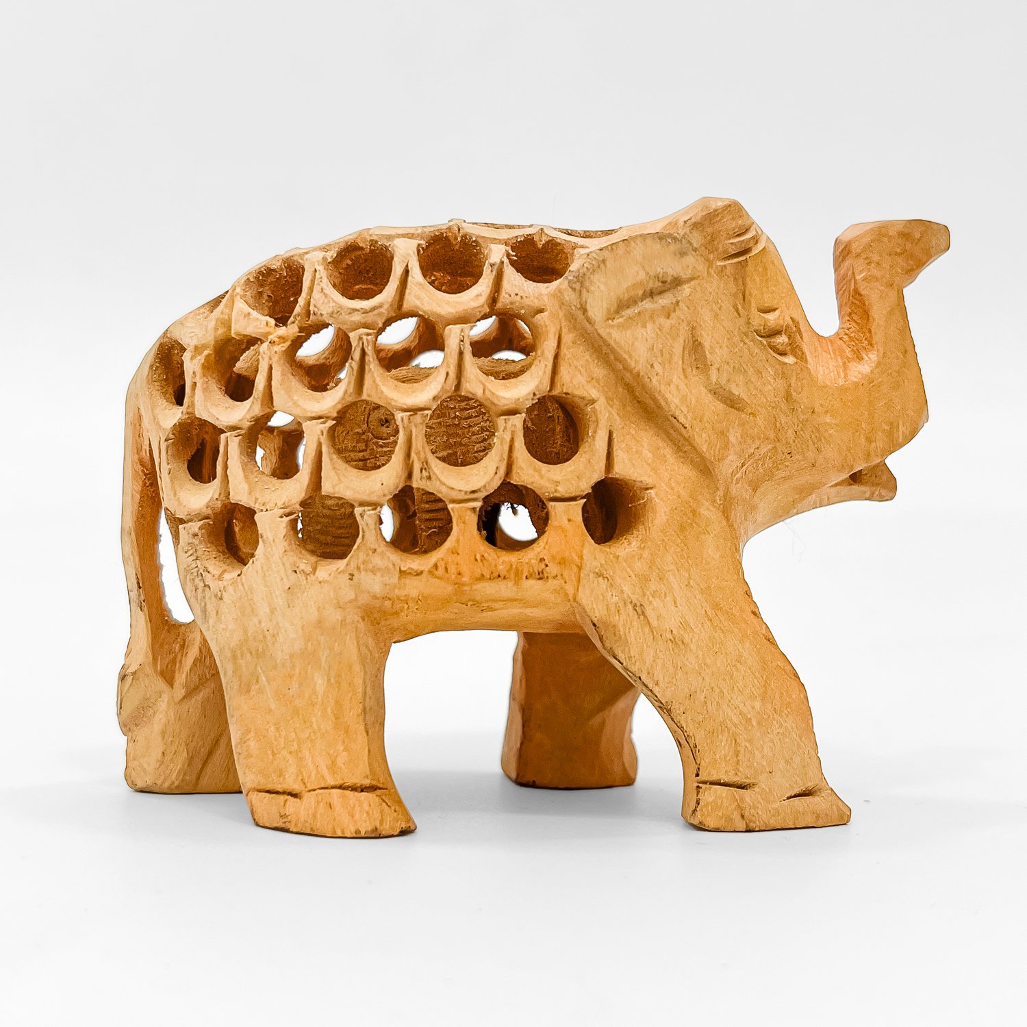 Mini Wooden Elephant Showpiece