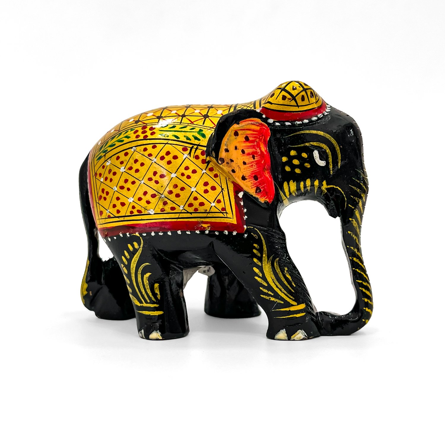 Royal Black Elephant Statue