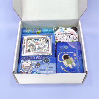 Space Gift Set for Kids – Cosmic Themed Stationery Box with Astronaut Notebook, Stickers & More