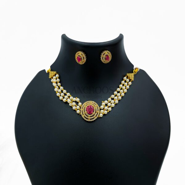 Pearl Choker Necklace Set