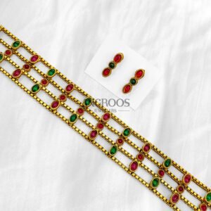 Multi Stone Choker Necklace Set