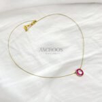 Ruby Invisible Chain Pendant