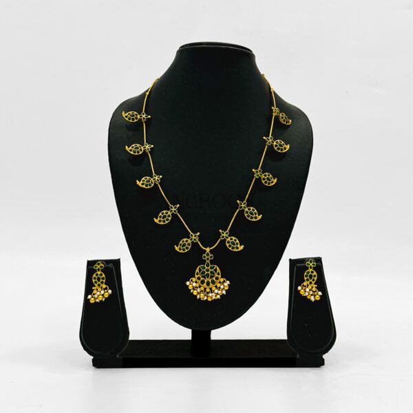 Green Stone Haram Necklace Set