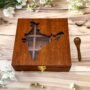 India Map Wooden Spices Box