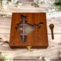 India Map Wooden Spice Boxes