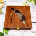 Kerala Map Spice Box with Spices