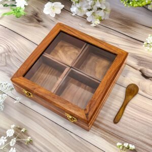Spice Box with 4 Compartments