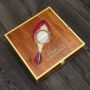 Aranmula Kannadi Gift Set – 3 x 2.5 Inch Mirror with Medal, Palm Leaf Tag & Wooden Box (with Geographical Indicated Hologram) – Authentic Kerala Heritage Gift