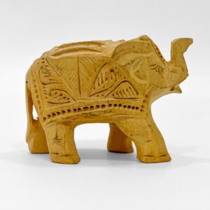 Hand-Carved Wooden Elephant Statue