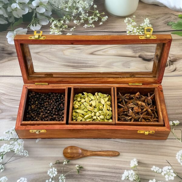 Spice Box with Glass Lid