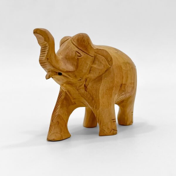Decorative Wooden Elephant Statue – Traditional Home & Office Decor - Image 2