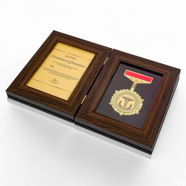 Foldable Wooden Graduation Frame with Gold Medallion – 13×10 Inch (Making Time: 5 Days) - Image 2