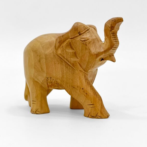 Decorative Wooden Elephant Statue – Traditional Home & Office Decor - Image 3