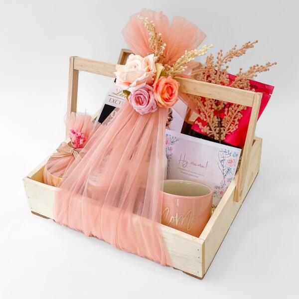 Elegant Mother's Day Gift Tray | Premium Tray with Chocolates, Candle, Plant & Greeting Card - Image 3