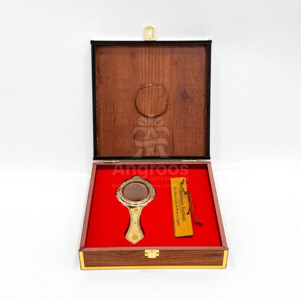 Traditional Aranmula Kannadi with Wooden Gift Box – Authentic Kerala Mirror - Image 5
