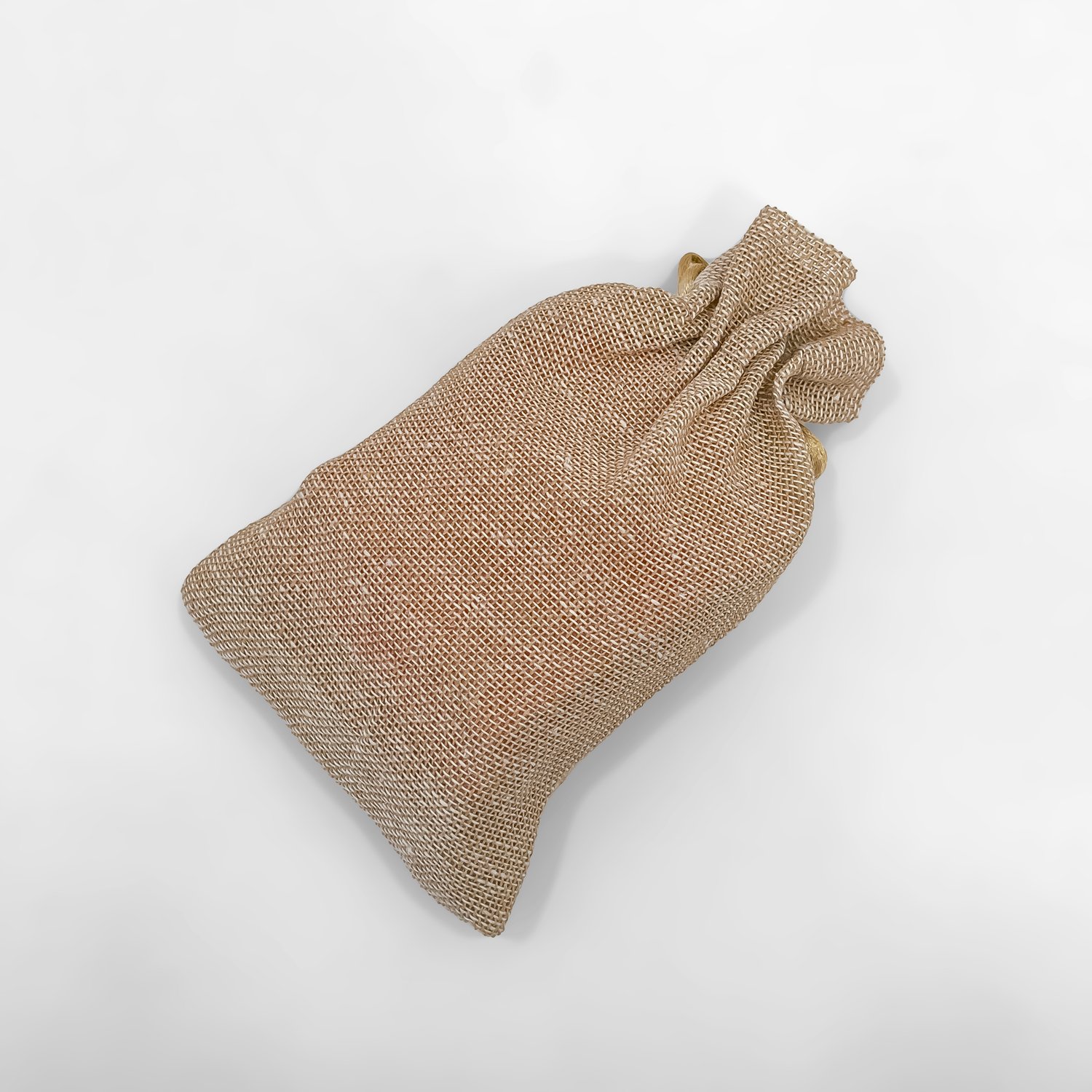 Jute bag with tea packets