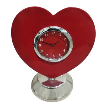 Premium Heart Shaped Table Clock – Thoughtful Gift for Doctors | Elegant Desktop Decor