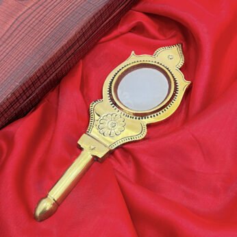 Heritage Aranmula Kannadi – Medium Handcrafted Kerala Brass Mirror (8 Inch)