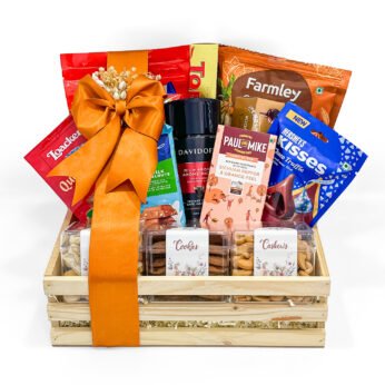 Premium Gourmet Gift Tray with Davidoff Coffee, Paul & Mike, Nuts, Cookies & Chocolates