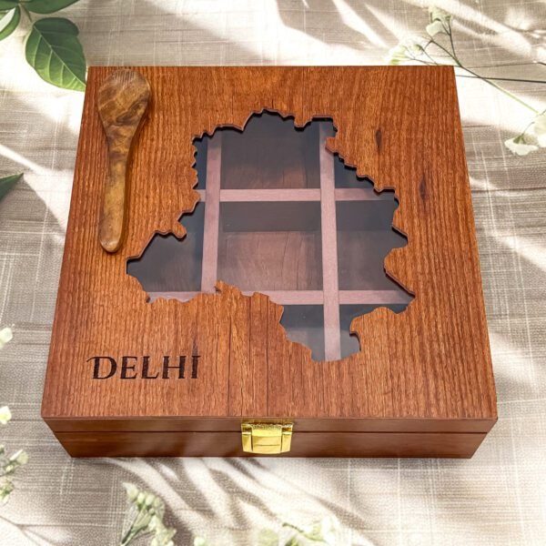 Delhi Wooden Spice Box