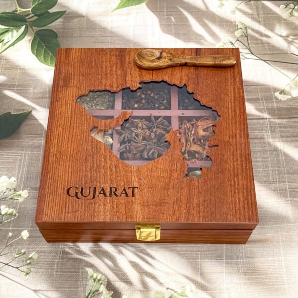 Gujarat Map Spice Box