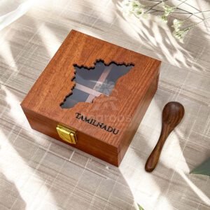 Vintage Tamil Nadu Map Spice Box