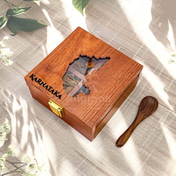 Karnataka Map Themed Spices Box