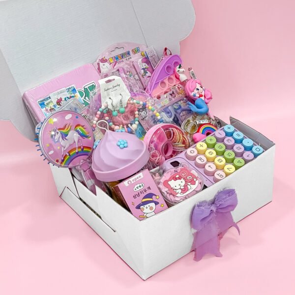 Pink Princess Gift Hamper for Girls –  Cute Stationery & Toy Items - Image 2