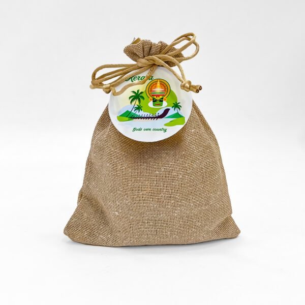 Mini Kerala Gift Box with Kathakali Face, Brass Vilakku & Chips Jar - Image 3