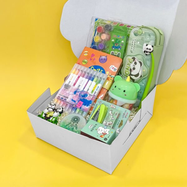 Premium Panda Stationery Set for Kids – 11-in-1 Cute School Essentials Gift Box with Diary, Clay, Magic Colors & More - Image 3