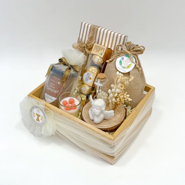First Holy Communion Premium Gift Hamper with Angel Decor & Chocolates - Image 3