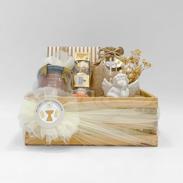 First Holy Communion Premium Gift Hamper with Angel Decor & Chocolates - Image 4