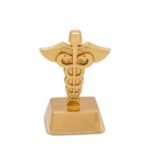 Gold Caduceus Pen Holder