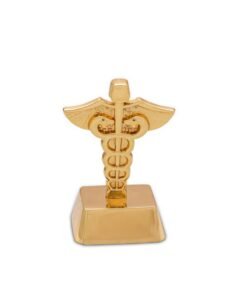 Gold Caduceus Pen Holder