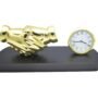 Handshake Sculpture with Clock